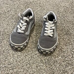 Toddler vans grey and white